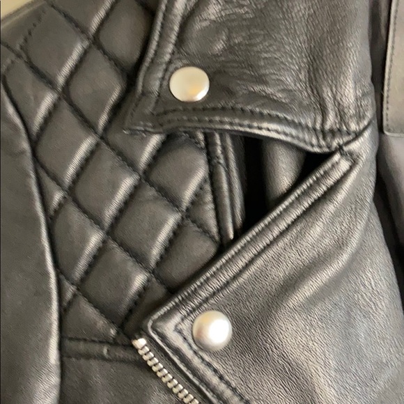 All Saints Black Leather Jacket - Picture 7 of 13